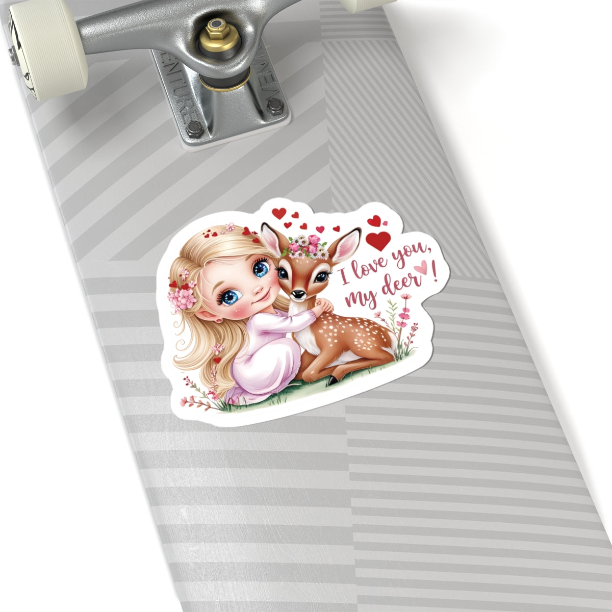 I Love You My Deer Sticker, Cute Romantic Sticker Gift For Girlfriend, Valentines Day Anniversary Vinyl Decal Laptop Mug Planner Journal Decor