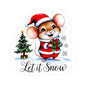 Let It Snow Sticker, Winter Kiss Cut Vinyl Decal, Christmas Holiday Sticker, Waterproof Sticker, Snowflake Sticker, Cute Laptop Sticker