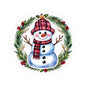 Lucky Snowman Holiday Stickers, Christmas Wreath Vinyl Decals, Cheerful Winter Decoration, Cute Festive Sticker Sheet, Holly Ornament Decor Pack
