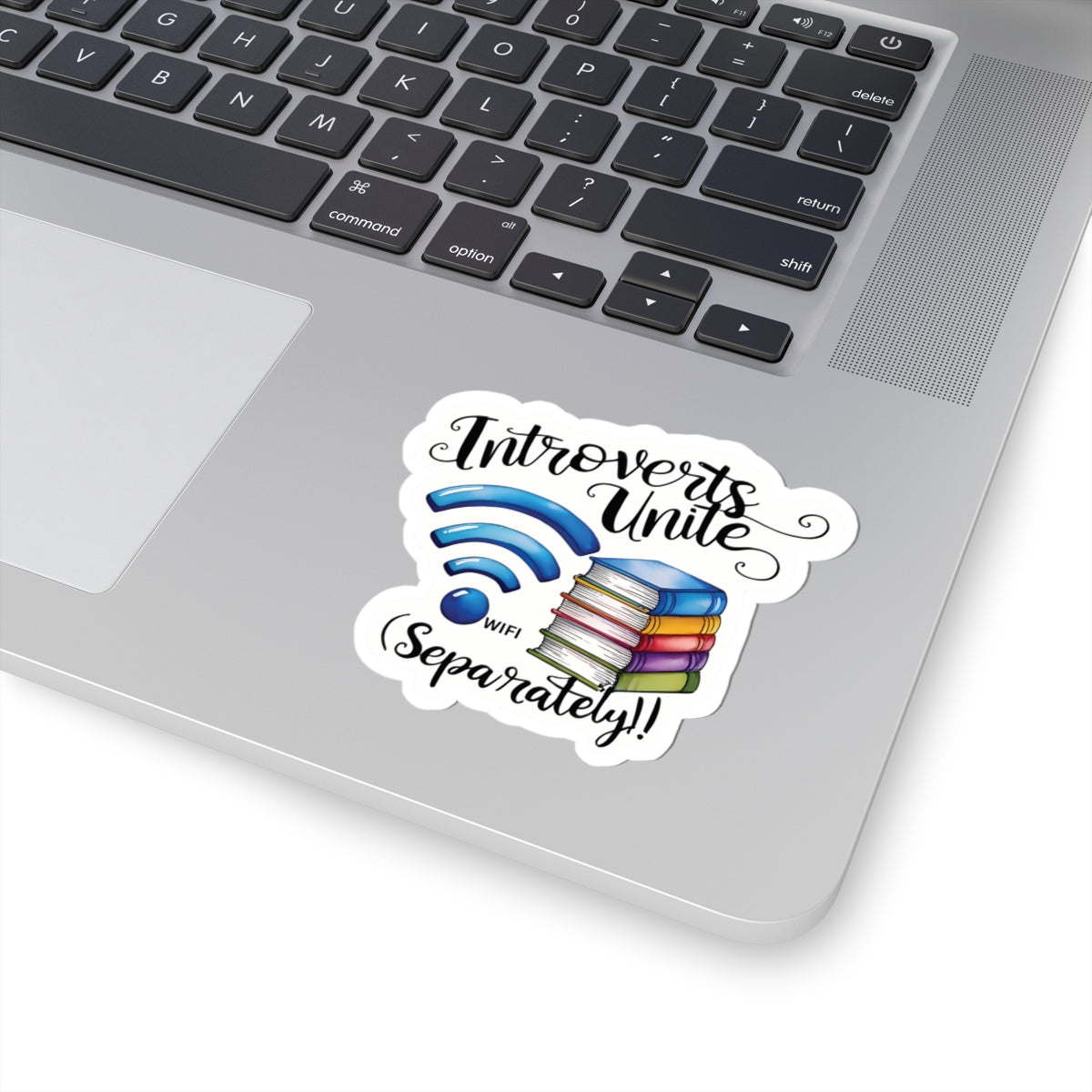 Introverts Unite (Separately)! Vinyl Kiss-Cut Sticker – Funny Introvert Humor Decal – Waterproof Durable Decoration for Laptop, Water Bottle, Planner