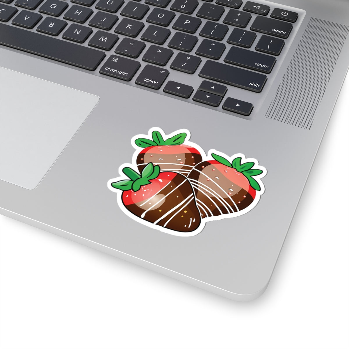 Chocolate Covered Strawberry Sticker, Food Lover Vinyl Decal, Valentine Dessert Sticker, Cute Fruit Sticker, Laptop Water Bottle Journal Decor