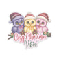 Cozy Christmas Vibes Owl Sticker, Cute Winter Holiday Sticker, Kiss Cut Waterproof Vinyl Sticker, Festive Gift Idea For Planners Scrapbooks