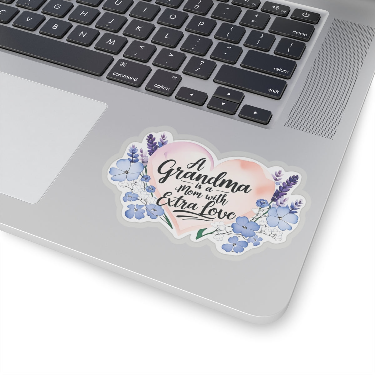 Grandma Mother's Day Kiss Cut Stickers, Floral Heart Gift Design, Cute Nana Sticker - Waterproof Vinyl Sticker