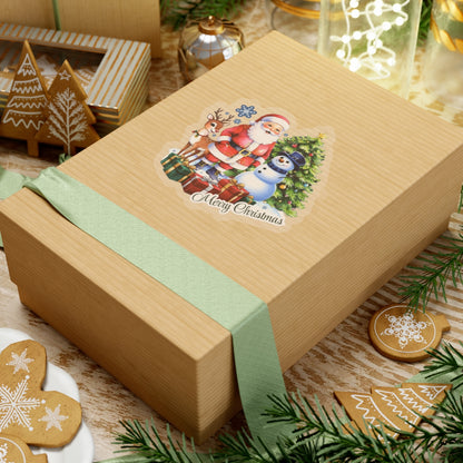 Merry Christmas Stickers, Santa Snowman Reindeer Holiday Stickers, Cute Christmas Tree Stickers, Festive Holiday Vinyl Laptop Mug Stickers