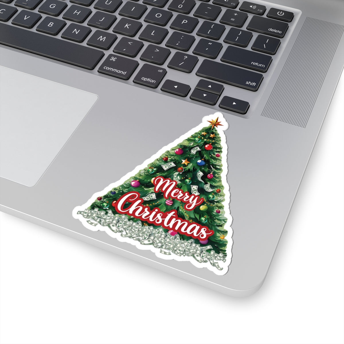 Christmas Prosperity Tree Sticker, Holiday Money Tree Vinyl Decal, Merry Christmas Gift, Laptop Decor, Prosperity Art Xmas Planner Scrapbook Mug Decal