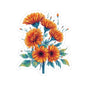 Marigold Flower Sticker, Symbol Of Strength October Birth Flower Gift, Waterproof Vinyl Decal Kiss Cut Floral Laptop Water Bottle Scrapbook