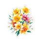 Spring Daffodil Sticker, March Birth Flower Symbol Of Hope Joy Good Luck, Waterproof Vinyl Kiss Cut Floral Laptop Water Bottle Scrapbook Gift