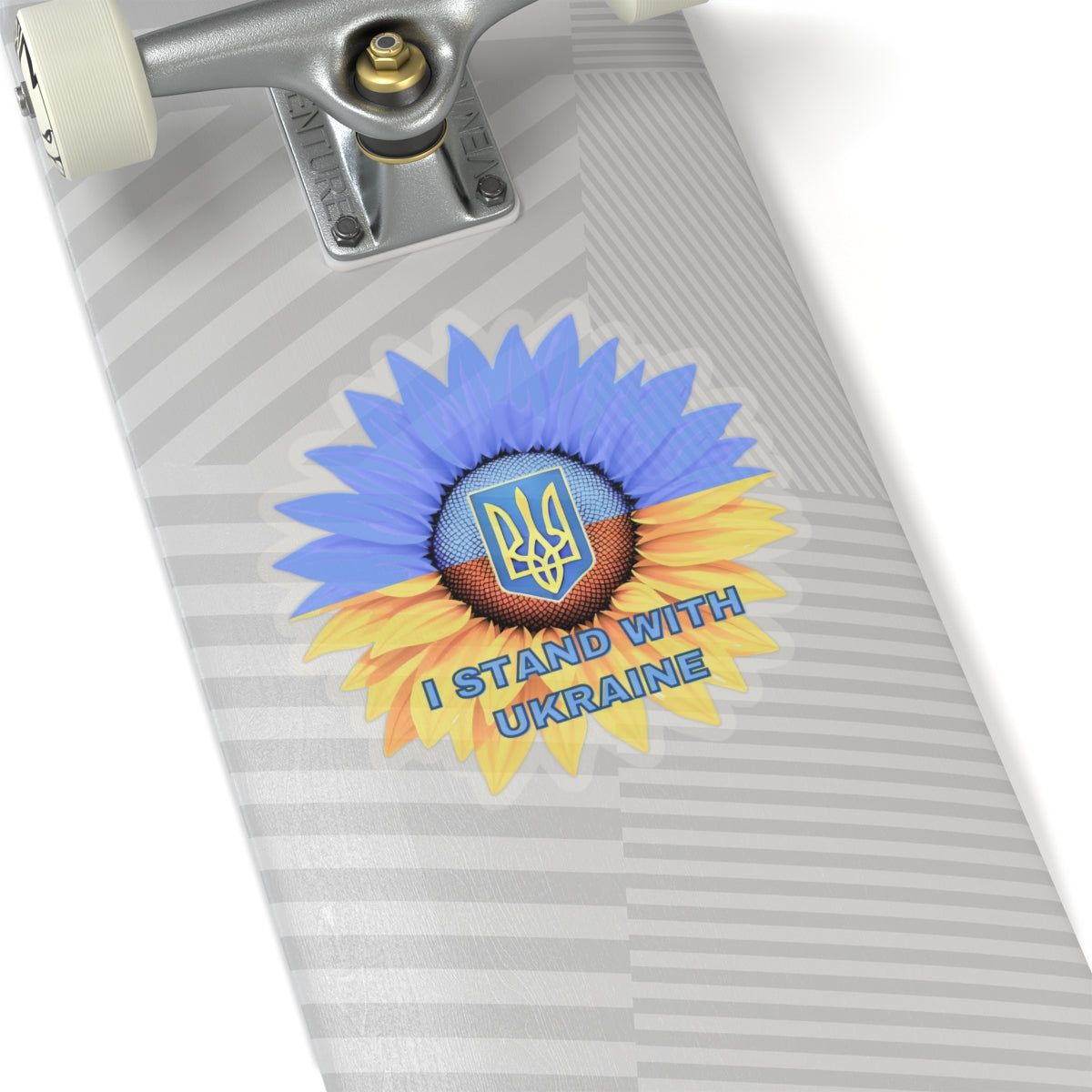 I Stand With Ukraine Sticker, Sunflower Flag Design Support Ukraine Decal, Slava Ukraini Vinyl Waterproof Kiss Cut Laptop Water Bottle Car