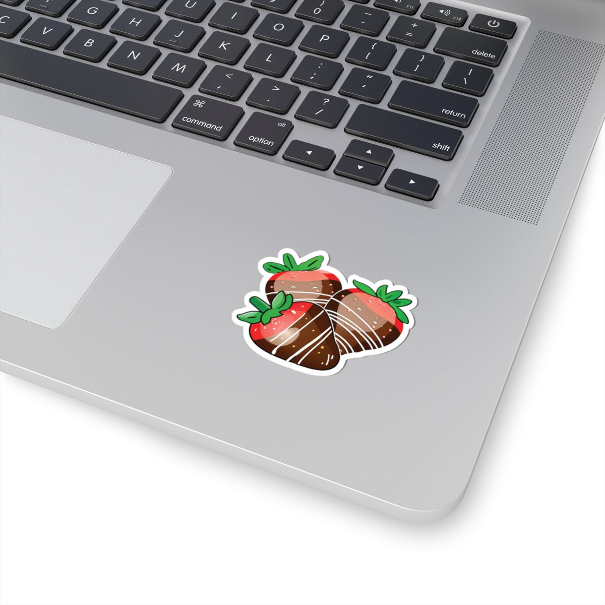 Chocolate Covered Strawberry Sticker, Food Lover Vinyl Decal, Valentine Dessert Sticker, Cute Fruit Sticker, Laptop Water Bottle Journal Decor
