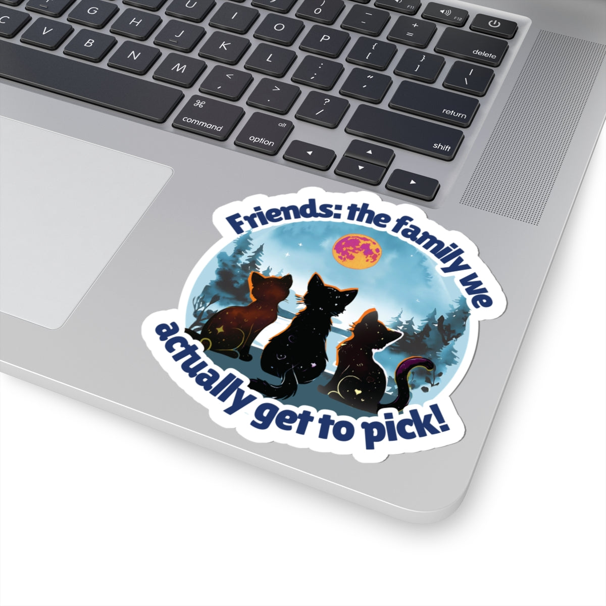 Friends: The Family You Actually Get to Pick! Vinyl Kiss-Cut Sticker – Waterproof Durable Decal for Laptops, Water Bottles, Planners – Unique BFF Gift