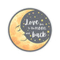Love You To The Moon And Back Sticker, Romantic Gift For Him Or Her, Galaxy Theme Cute Couple Sticker, Space Love Vinyl Decal Celestial Art