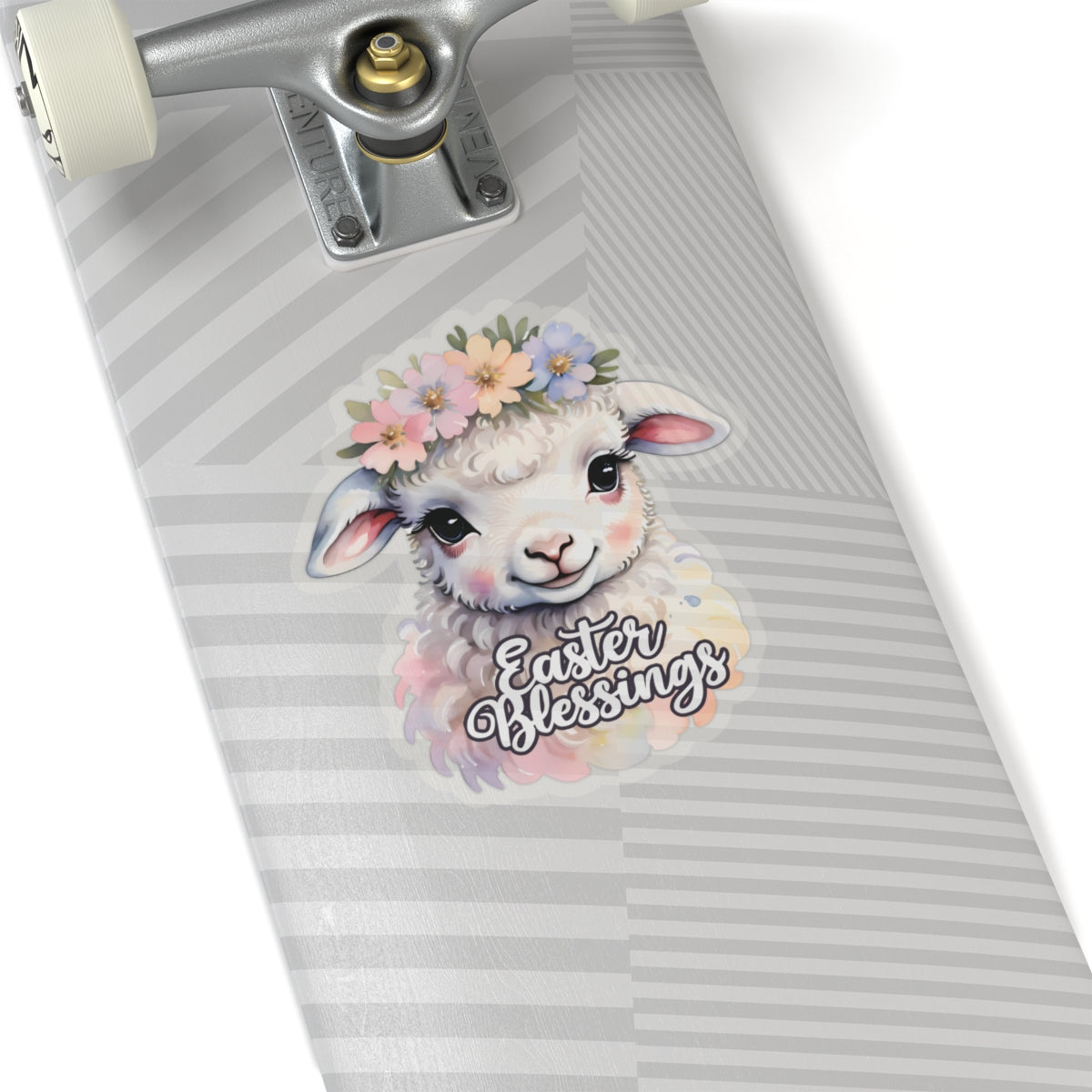 Easter Blessings Lamb Sticker, Spring Holiday Decor, Happy Easter Decal, Religious Christian Sticker, Cute Animal Sticker, Party Favor Cute Gift