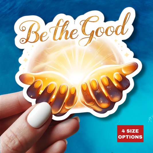 Positive Vibes Stickers, Be The Good Inspirational Decals, Motivational Quote Kiss Cut Stickers, Happy Gift Water Bottle Laptop Scrapbook Decal