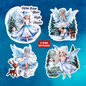 Winter Fairies Sticker Set, Merry And Magical Sticker Pack, Fairy And Reindeer Stickers, Holiday Vinyl Stickers, Planner Scrapbook Stickers