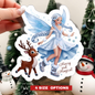 Merry And Magical Sticker, Fairy And Reindeer Sticker, Holiday Vinyl Sticker, Christmas Quote Sticker, Planner Sticker Laptop Scrapbook Gift