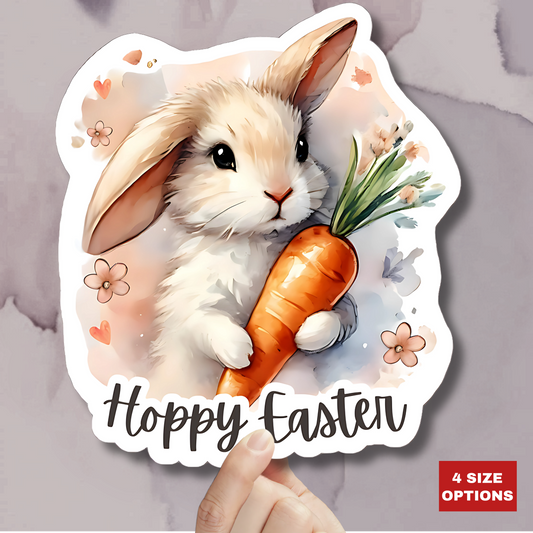 Hoppy Easter Stickers, Easter Bunny Stickers, Cute Rabbit Decals, Spring Holiday Decor, Easter Egg Hunt Vinyl Bunny Stickers, Easter Scrapbook