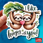 I Like Hanging With You Sloth Sticker, Cute Jungle Animal Couple Vinyl Decal, Valentines Day Love Pun Gift, Funny Watercolor Decal Laptop Decor