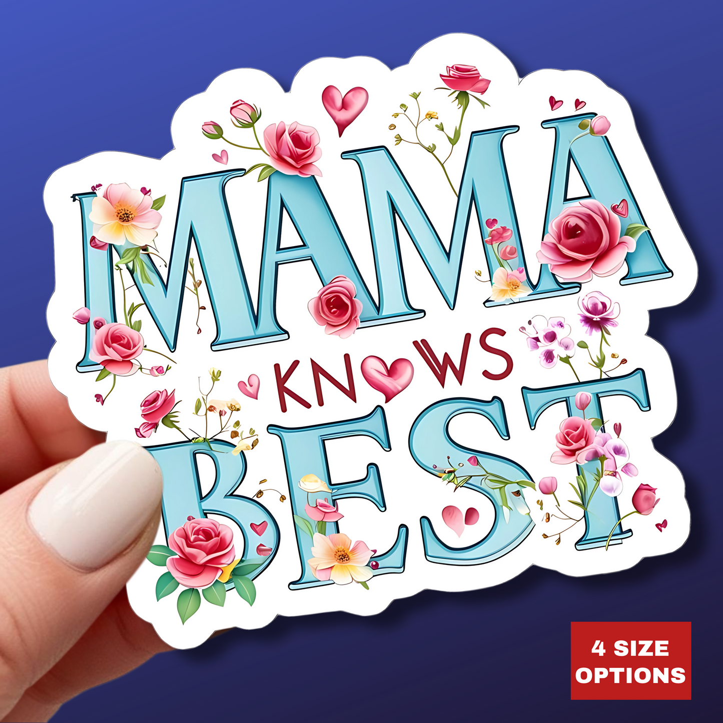 Mama Knows Best Sticker, Funny Mom Quote, Mother's Day Gift, Cute Vinyl Decal, Waterproof Sassy Mother Sticker, Laptop Water Bottle Sticker