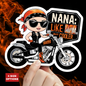 Nana Like Mom But Cooler Stickers Cool Nana Motorcycle Sticker Fun Biker Grandma Mother's Day Gift Best Grandma Ever Love Grandma Stickers