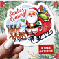 Santas Coming Sticker, Funny Christmas Vinyl Sticker, Cute Holiday Sticker, Festive Quote Sticker, Planner Sticker, Scrapbook Laptop Sticker Gift