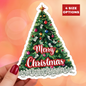Christmas Prosperity Tree Sticker, Holiday Money Tree Vinyl Decal, Merry Christmas Gift, Laptop Decor, Prosperity Art Xmas Planner Scrapbook Mug Decal
