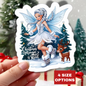 Christmas Magic Is Real, Winter Fairy Sticker, Cute Reindeer Vinyl Decal, Holiday Laptop Aesthetic Fantasy Art Gift, Scrapbooking Planner Gift