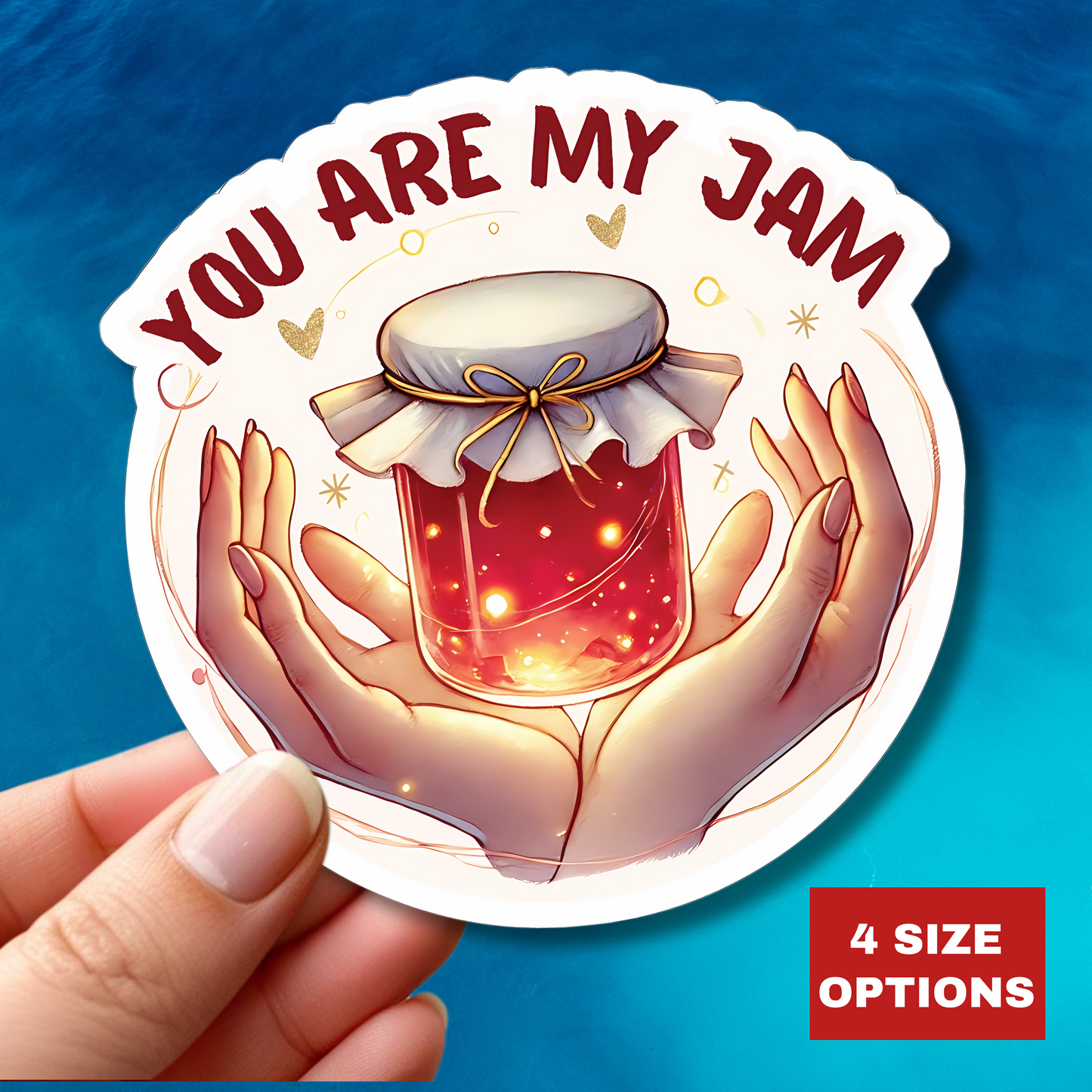 You Are My Jam Sticker, Adorable Love Sticker, Cute Food Pun Sticker, Gift For Foodie, Sweet Romantic Sticker, Scrapbook Laptop Sticker Planner